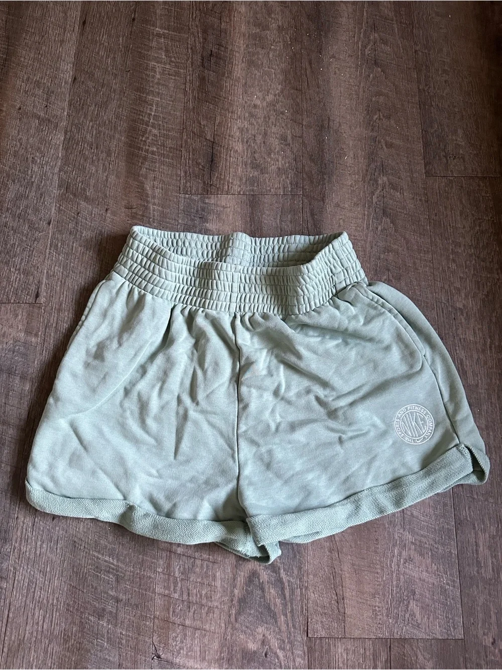 Nike Women’s High-Waist Sage Green Lounge Shorts